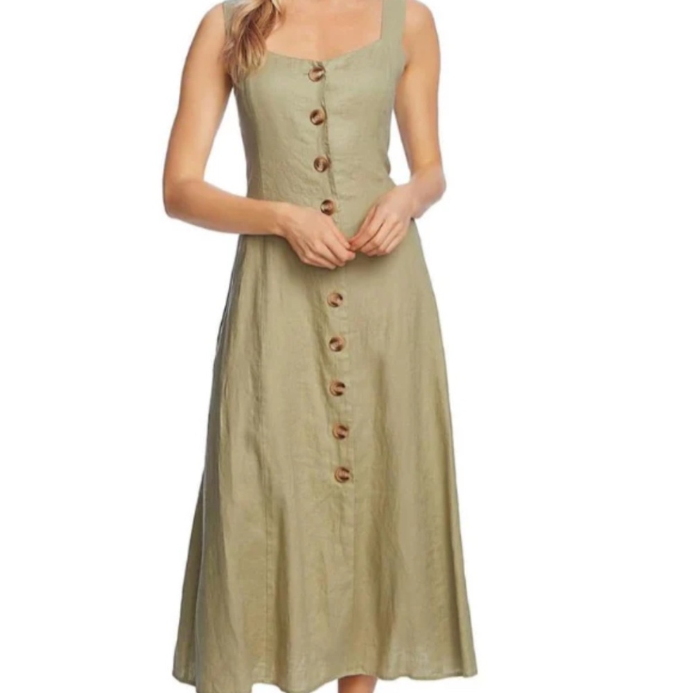Shirt Dress Vince Camuto Linen Dress Vince Camuto Midi Linen Dress Size M